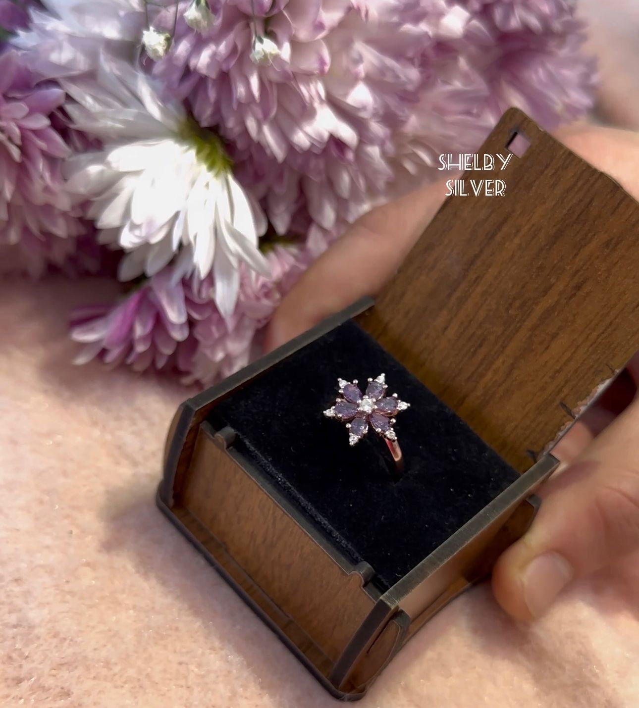 Ametist Yüzük (Ayarlanabilir Yüzük)