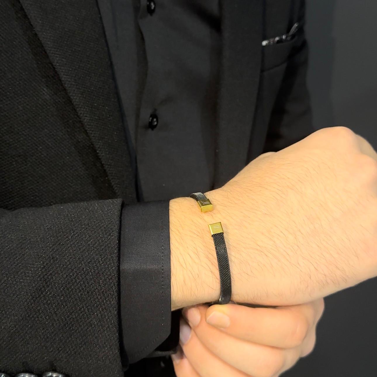 Bracciale in vimini nero