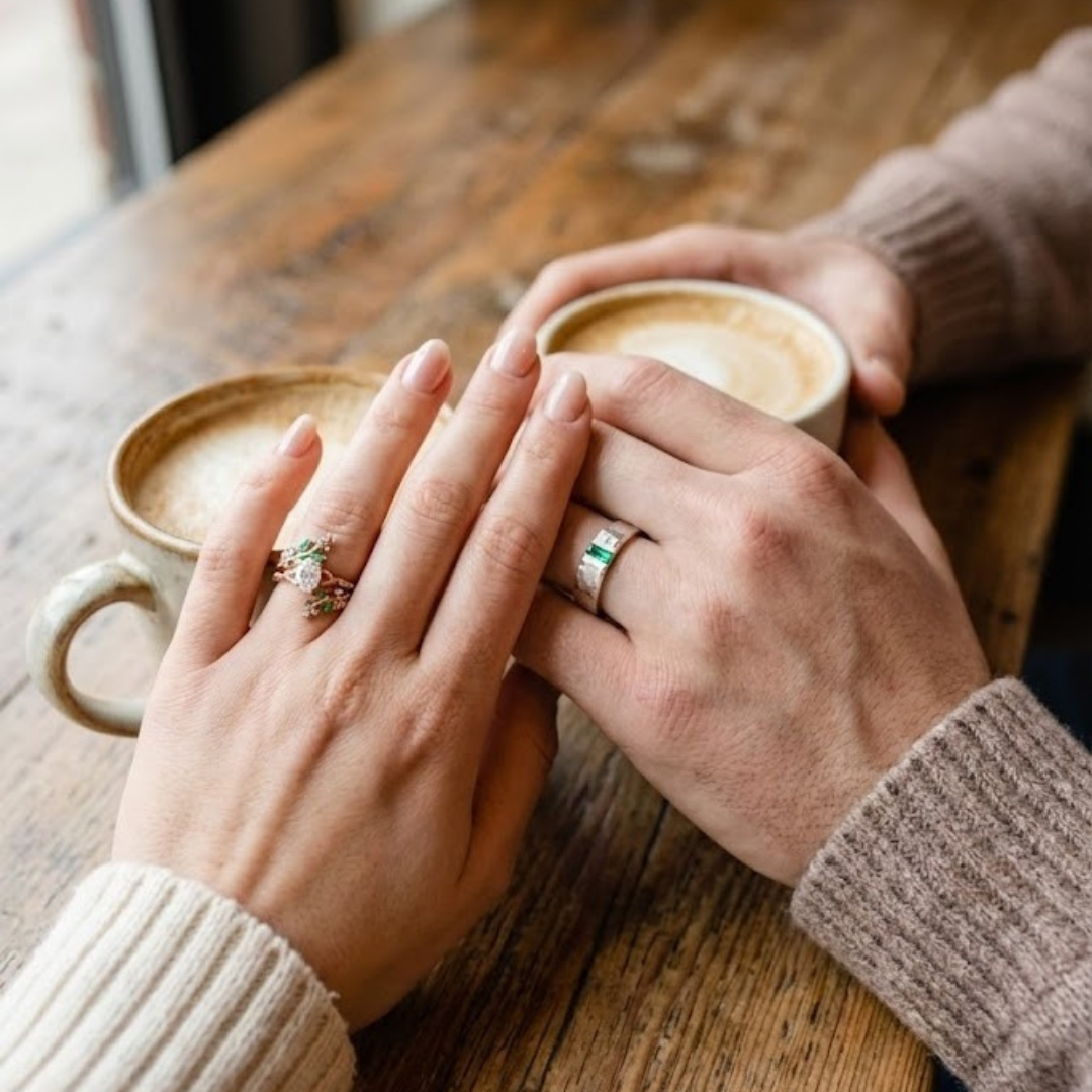 Aurora Blaze Çift Yüzüğü (Ayarlanabilir)