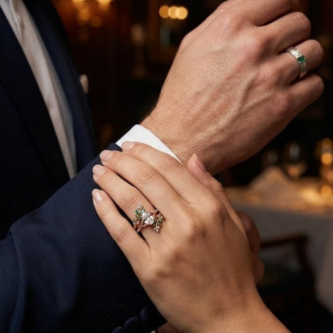 Aurora Blaze Çift Yüzüğü (Ayarlanabilir)