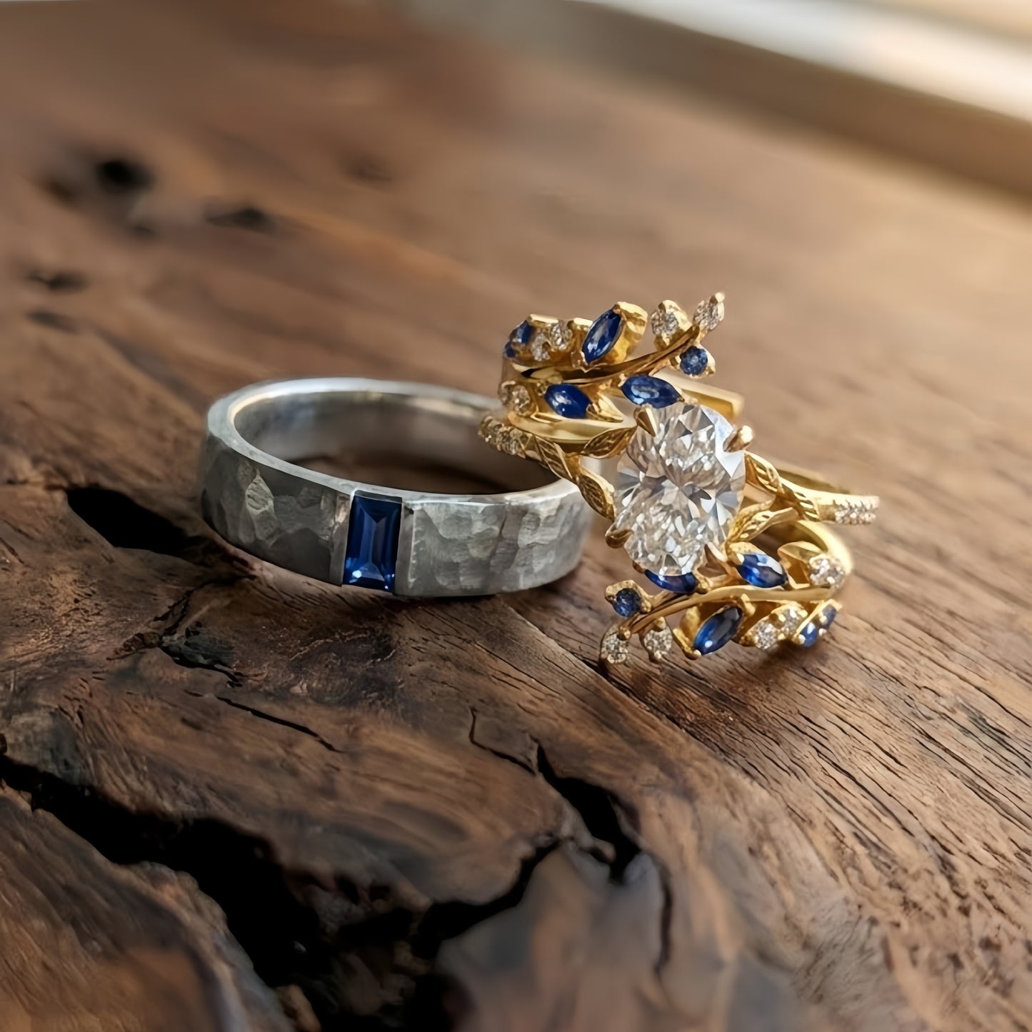 Golden Blaze Çift Yüzüğü (Ayarlanabilir)