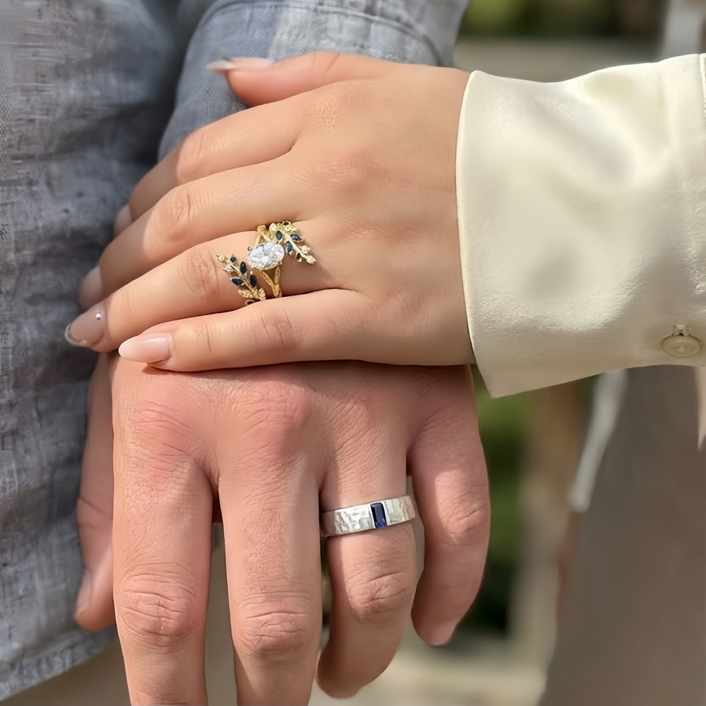 Golden Blaze Çift Yüzüğü (Ayarlanabilir)