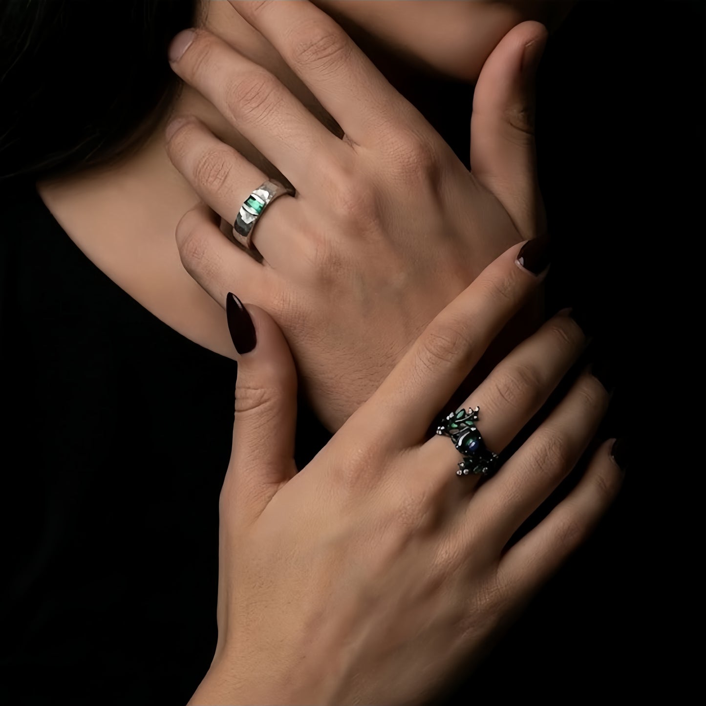 Mystic Blaze Çift Yüzüğü (Ayarlanabilir)