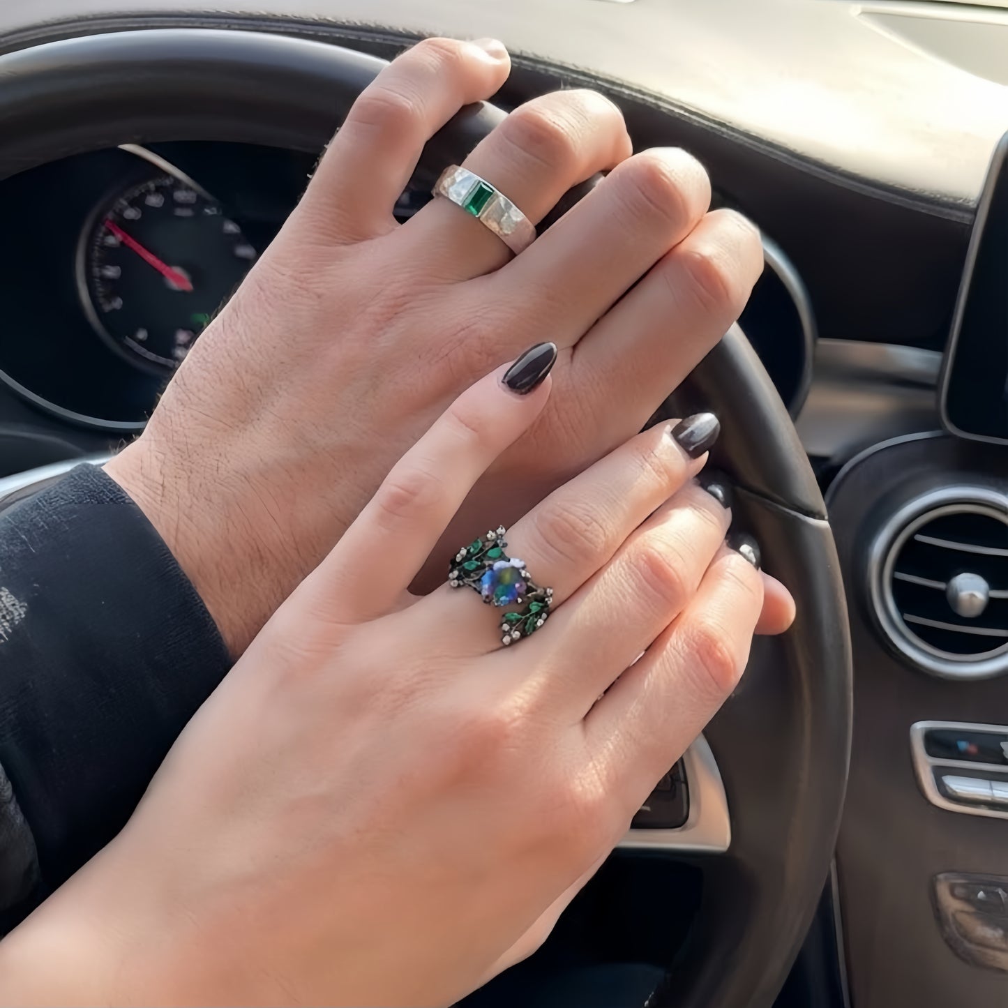 Mystic Blaze Çift Yüzüğü (Ayarlanabilir)