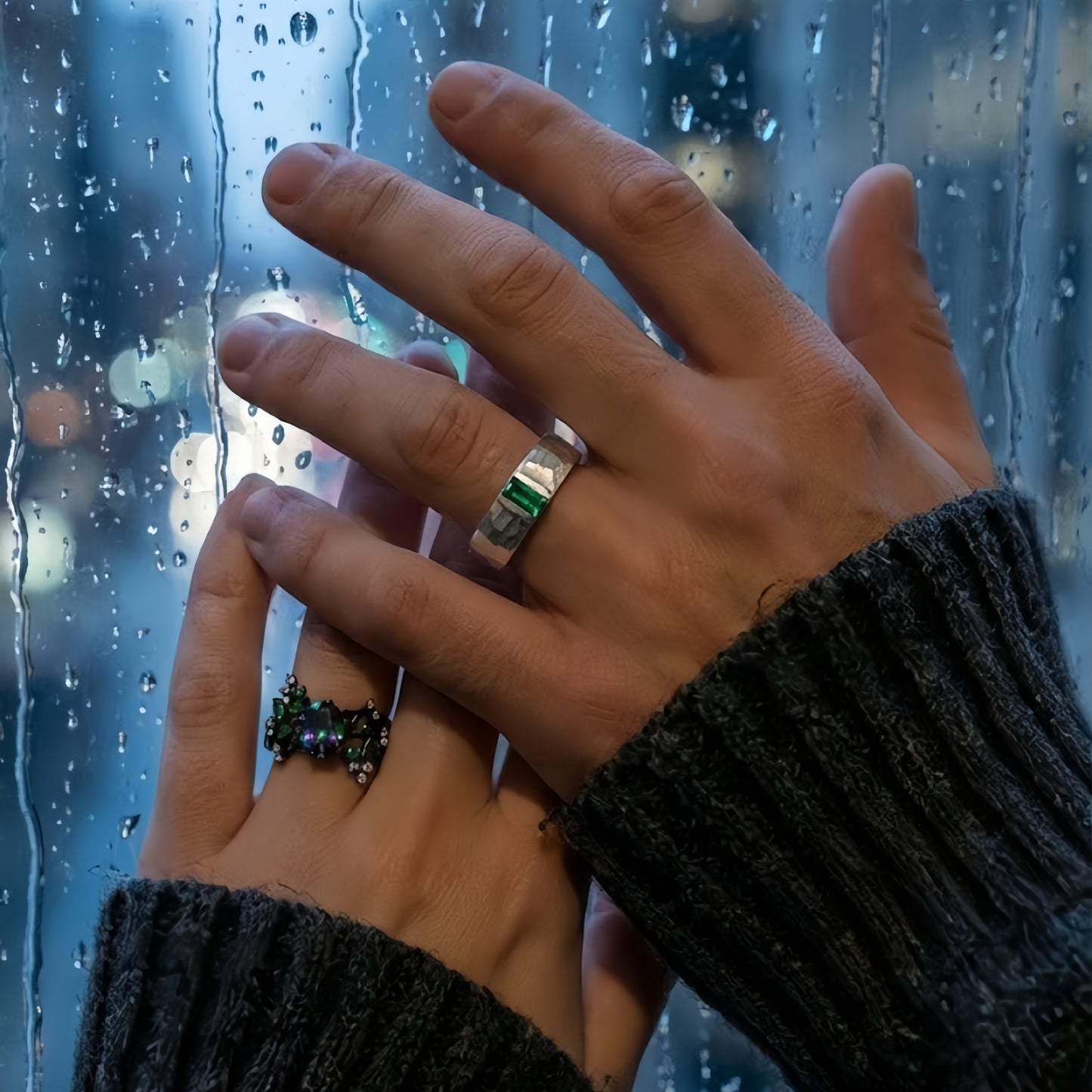 Mystic Blaze Çift Yüzüğü (Ayarlanabilir)