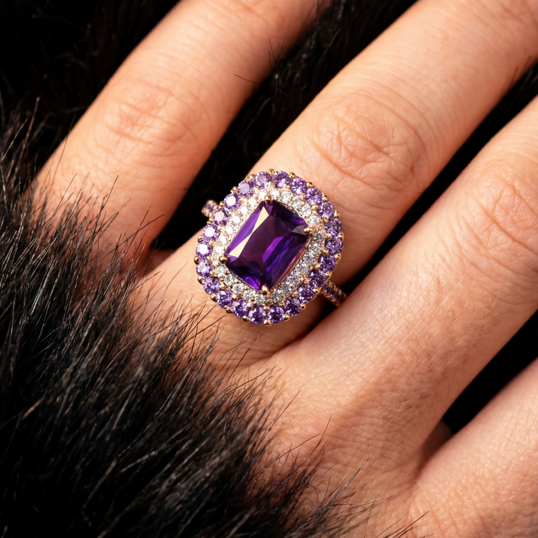 Imperial Amethyst (Ayarlanabilir Yüzük)