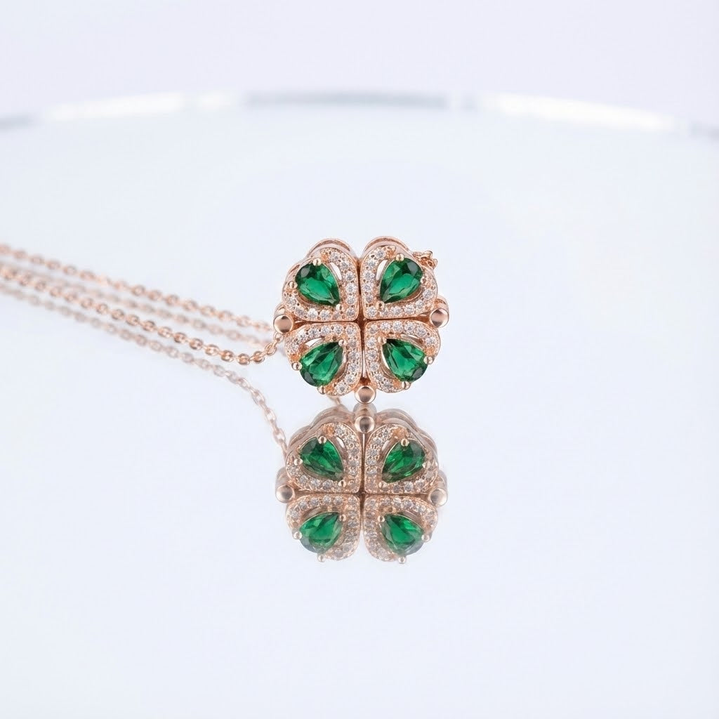 Yeşil Taşlı Şans Yoncası