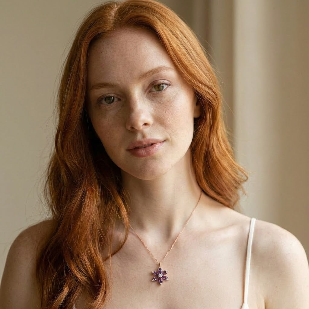 Collana di loto di ametista